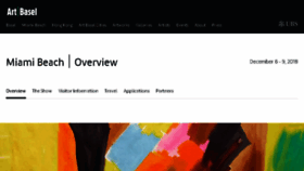 What Artbaselmiamibeach.com website looked like in 2018 (5 years ago)