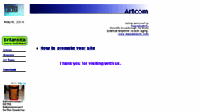 What Artcom.com website looked like in 2018 (6 years ago)