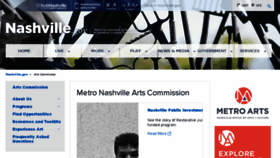 What Artsnashville.org website looked like in 2018 (5 years ago)