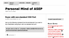 What Asep.us website looked like in 2018 (5 years ago)