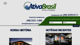 What Ativapericias.com.br website looked like in 2018 (5 years ago)