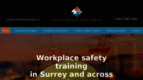 What Absolutehealthandsafety.com website looked like in 2018 (6 years ago)