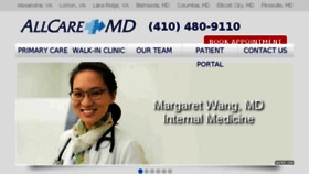 What Allcareofmd.com website looked like in 2018 (6 years ago)