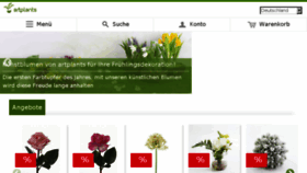 What Artplants.de website looked like in 2018 (5 years ago)