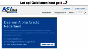 What Alphacredit.nl website looked like in 2018 (6 years ago)