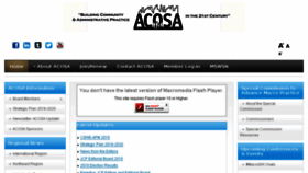 What Acosa.org website looked like in 2018 (6 years ago)