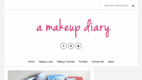 What Amakeupdiary.com website looked like in 2018 (6 years ago)