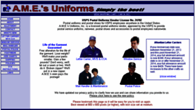 What Amesuniforms.com website looked like in 2018 (5 years ago)