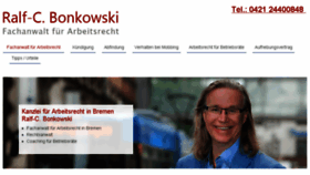 What Anwalt-fuer-arbeitsrecht-bremen.de website looked like in 2018 (5 years ago)