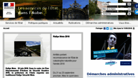 What Aube.gouv.fr website looked like in 2018 (5 years ago)