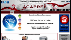 What Acapree.com website looked like in 2018 (5 years ago)