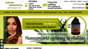 What Aloeverawebaruhaz.hu website looked like in 2018 (6 years ago)