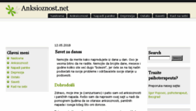 What Anksioznost.net website looked like in 2018 (5 years ago)
