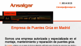 What Ansalgar.es website looked like in 2018 (6 years ago)