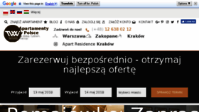 What Apartamentywpolsce.pl website looked like in 2018 (5 years ago)