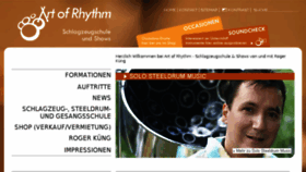 What Artofrhythm.ch website looked like in 2018 (5 years ago)