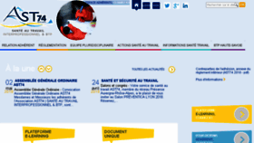 What Ast74.fr website looked like in 2018 (5 years ago)