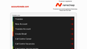 What Accountcreate.com website looked like in 2018 (6 years ago)