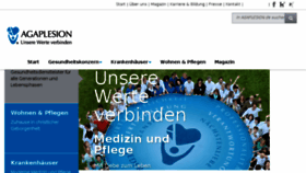 What Agaplesion.de website looked like in 2018 (7 years ago)