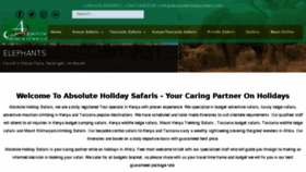 What Absoluteholidaysafaris.com website looked like in 2018 (5 years ago)