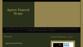 What Agnewfuneralhome.com website looked like in 2018 (5 years ago)