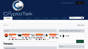 What Allcryptotalk.com website looked like in 2018 (5 years ago)