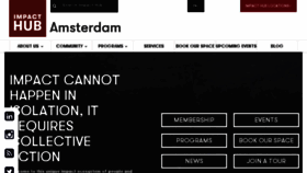 What Amsterdam.impacthub.net website looked like in 2018 (5 years ago)
