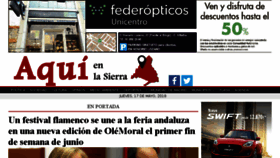 What Aquienlasierra.es website looked like in 2018 (5 years ago)