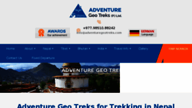 What Adventuregeotreks.com website looked like in 2018 (6 years ago)