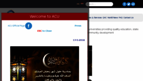 What Acu.edu.eg website looked like in 2018 (5 years ago)