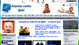 What Alquilercarritobebe.es website looked like in 2018 (6 years ago)