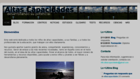 What Altas-capacidades.org website looked like in 2018 (5 years ago)