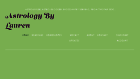 What Astrologybylauren.com website looked like in 2018 (5 years ago)