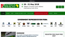 What Africahealthexhibition.com website looked like in 2018 (5 years ago)