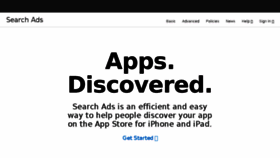 What Advertising.apple.com website looked like in 2018 (5 years ago)