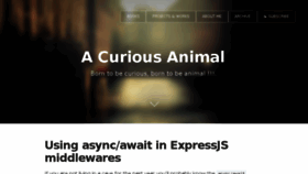 What Acuriousanimal.com website looked like in 2018 (5 years ago)