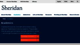 What Academics.sheridancollege.ca website looked like in 2018 (6 years ago)