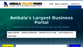 What Ambalayellowpages.com website looked like in 2018 (5 years ago)