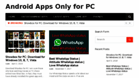 What Androidappsonlyforpc.com website looked like in 2018 (5 years ago)