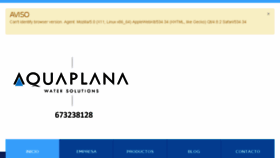 What Aquaplana.com website looked like in 2018 (6 years ago)