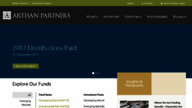 What Artisanfunds.com website looked like in 2018 (5 years ago)