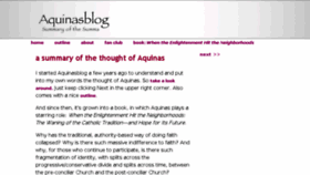What Aquinasblog.com website looked like in 2018 (5 years ago)