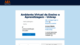 What Avea.univap.br website looked like in 2018 (5 years ago)