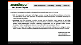 What Ananthapuri.com website looked like in 2018 (5 years ago)