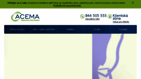 What Acema.cz website looked like in 2018 (5 years ago)
