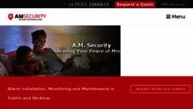 What Amsecurity.ie website looked like in 2018 (5 years ago)