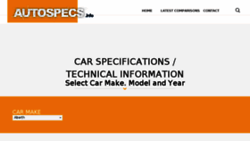 What Autospecs.info website looked like in 2018 (5 years ago)