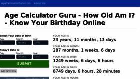 What Agecalculatorguru.com website looked like in 2018 (5 years ago)