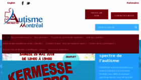 What Autisme-montreal.com website looked like in 2018 (5 years ago)