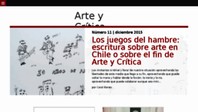 What Arteycritica.org website looked like in 2018 (5 years ago)